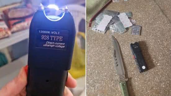 Caso Claudia Pollyane: polícia apreende arma de choque, remédios e facão em casa ligada a clínica investigada - Reprodução