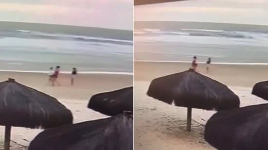 Imagem Vídeo mostra professoras e jovem em praia turística antes de crime na BA