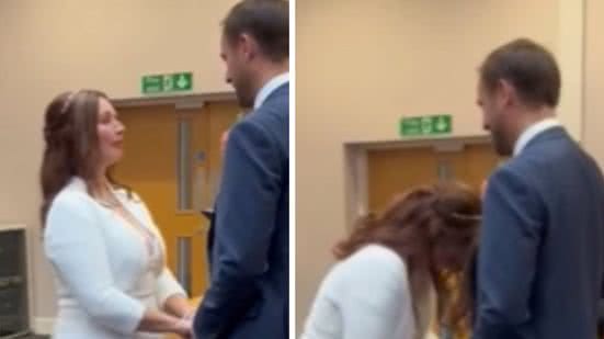 Imagem Noivo chama noiva pelo nome da ex durante casamento, e vídeo viraliza; assista