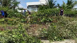 Peritos retornam a local de triplo homicídio em Ilhéus (BA) em busca de arma do crime - Reprodução / TV Santa Cruz