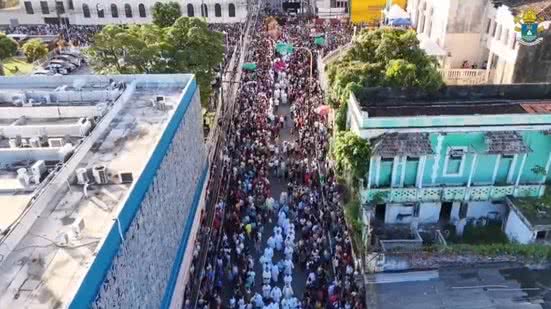 Procissão de Nossa Senhora dos Prazeres leva milhares de fiéis às ruas de Maceió - Reprodução / Youtube Arquidiocese de Maceió