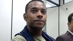 O ex-jogador Robinho, em audiência de custódia na época da prisão, em 2024 - Reprodução