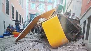 Elevador da Glória descarrilha em Lisboa e mata ao menos 15 pessoas - Reprodução