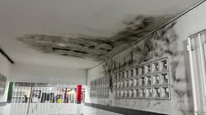 Registro de parede mofada feito pela equipe do Ministério Público Federal durante a inspeção - Divulgação / MPF-AL