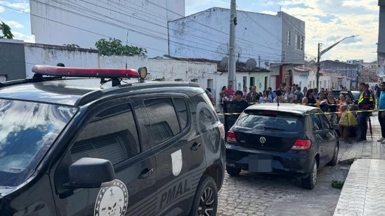 Polícia Militar fez o isolamento na área do crime - Reprodução / Ítalo Timóteo