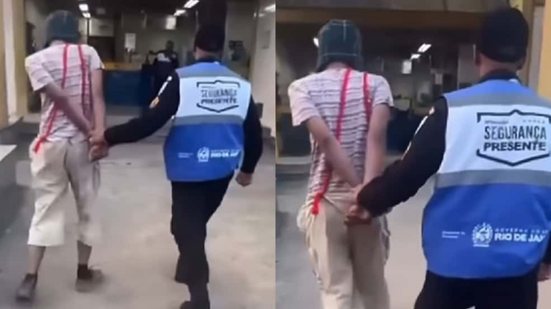 Imagem Vídeo: "Chaves" é preso com maconha dentro de transporte coletivo