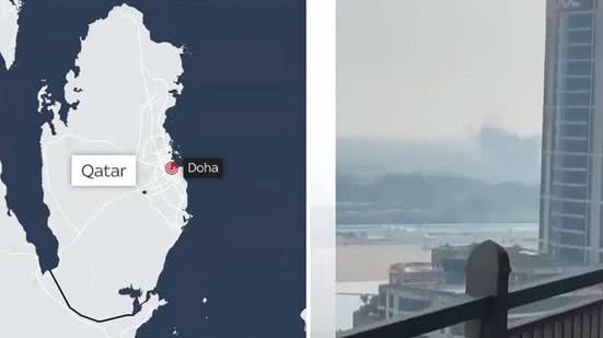 Israel bombardeia Doha em ataque contra dirigentes do Hamas no Qatar - Reprodução