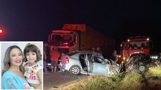 Mãe e filha morreram no acidente frontal entre dois carros, no domingo, 7, entre as cidades de Maracaí e Paraguaçu Paulista - Reprodução / Redes sociais