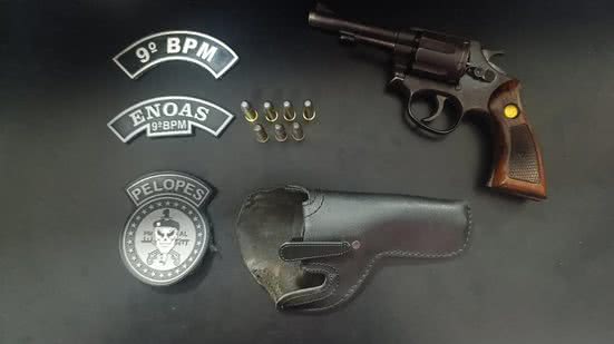 Ação do 9º BPM resultou em uma arma de fogo calibre 38 apreendida e uma pessoa presa - Foto: Ascom PM