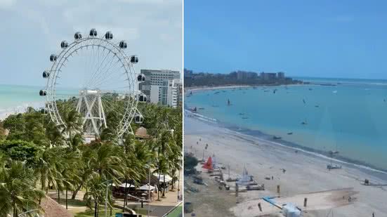 Vista da Roda Maceió divulgada pelo prefeito JHC - Reprodução / Instagram rodamaceio e jhc
