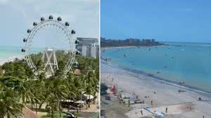 Vista da Roda Maceió divulgada pelo prefeito JHC - Reprodução / Instagram rodamaceio e jhc