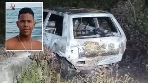 Um dos corpos carbonizados em Marechal Deodoro é de Carlos Alexandre Gouveia dos Santos, de 20 anos - Foto: Reprodução