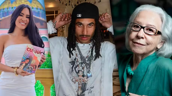 Isabelle Nogueira, Matuê e Fernanda Montenegro já foram professores — Foto: Instagram - Foto: Reprodução/Gshow