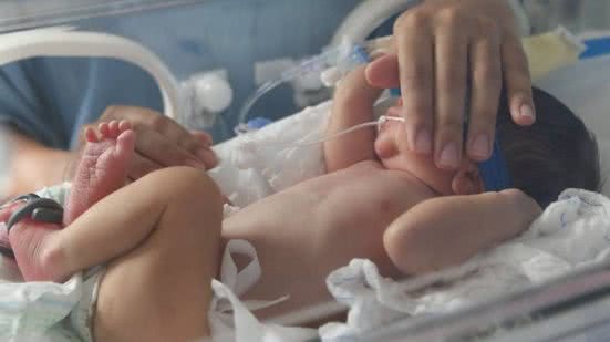 Bebê é cuidado em uma incubadora de UTI neonatal - Fabio Rodrigues Pozzebom / Agência Brasil