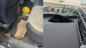 Homem é preso suspeito de arremessar bloco de concreto e acertar mulher em carro em BH - Reprodução