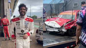 Caio Castro treinada para uma prova de automobilismo em Cascavel - Reprodução / Rede Sociais