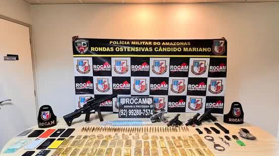 Dois policiais militares e um policial civil são presos com cerca de 72 kg de ouro no Amazonas - Divulgação / PMAM