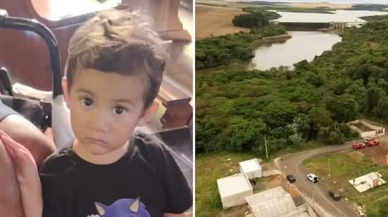 Menino Arthur da Rosa Carneiro, de dois anos, desapareceu dentro de casa, e mamadeira dele foi encontrada em rio no Paraná - Reprodução