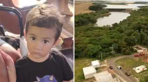Menino Arthur da Rosa Carneiro, de dois anos, desapareceu dentro de casa, e mamadeira dele foi encontrada em rio no Paraná - Reprodução