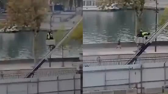 Novo vídeo mostra fuga de ladrões após roubo do Louvre - Reprodução