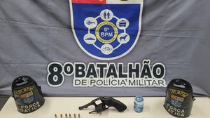 Material apreendido foi levado à Central de Flagrantes, no Tabuleiro do Martins - Foto: Cortesia/PM