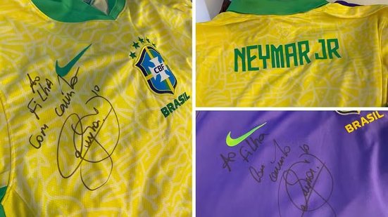 Camisas de Neymar Jr. com autógrafos foram apreendidas em Campinas (SP) na casa do filho de chefe do PCC foragido há anos - Foto: Reprodução