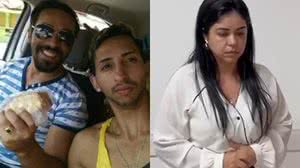 O médico Alan Carlos, o ex-cunhado Emerson Lima e a médica, irmã de Emerson, Nádia Tamyres - Foto: Reprodução