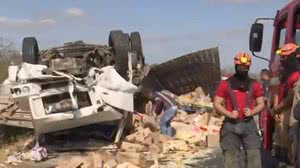 Cinco pessoas morrem em acidente em rodovia no interior da Paraíba - Reprodução / TV Cabo Branco