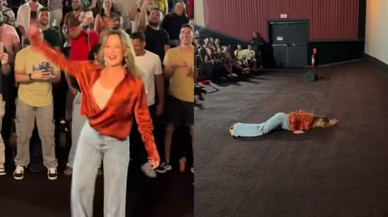 Claudia Leitte se joga no chão de cinema ao dançar coreografia de música nova - Reprodução / Instagram