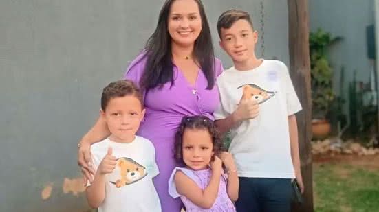 Danielle não passou o sobrenome para os três filhos - Arquivo Pessoal