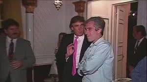 Donald Trump e Jeffrey Epstein em 1992 durante festa na mansão do então empresário e atual presidente dos EUA - Reprodução / Netflix