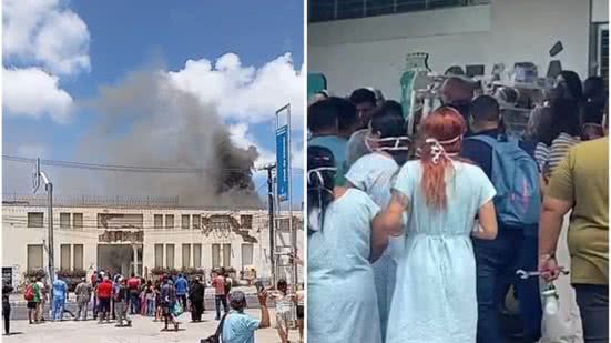 Incêndio atinge hospital em Fortaleza e bebês em incubadoras são evacuados - Reprodução / Redes sociais