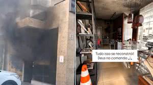 Incêndio atinge loja de roupas na Jatiúca - Reprodução / Redes sociais