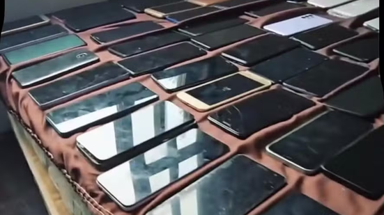 Celulares recuperados em fases anteriores da Operação Rastreio - Foto: Divulgação