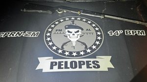 Arma apreendida pela polícia - PMAL