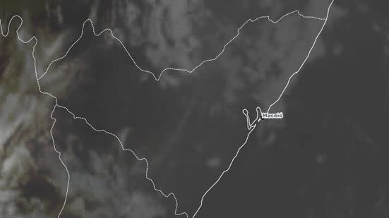 Imagem de satélite disponibilizada neste domingo, 2, pela Semarh - Semarh