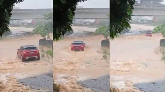 Bebê e casal morrem após carro ser arrastado por correnteza em SC - Reprodução / Redes sociais