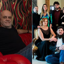 Oscar Maroni, em 2023, e com a família, quando fizeram um reality show - Foto: Edilson Dantas/Agência O Globo e Marcelo Moreira/Divulgação