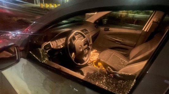 Carro do padre foi danificado com facão - Polícia Militar