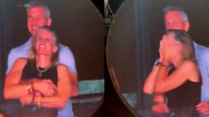 O ex-CEO da Astronomer, Andy Byron, foi flagrado com sua então diretora de RH, Kristin Cabot, em um momento íntimo durante um show do Coldplay em Boston - Reprodução / X