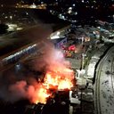 Imagens de drone mostram dimensão do incêndio no Mercado da Produção - Cleviton Carvalho / TV Pajuçara