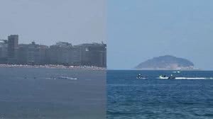 Aeronave de pequeno porte caiu no mar por volta de 12h30, e o piloto não sobreviveu - Reprodução / Redes sociais