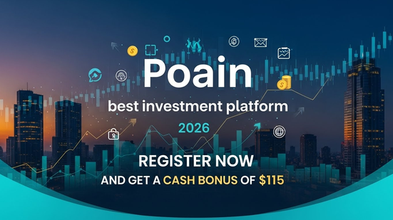 Imagem Cadastre-se agora e ganhe um bônus em dinheiro de US$ 115: por que a Poain está sendo considerada a melhor plataforma de investimentos em 2026