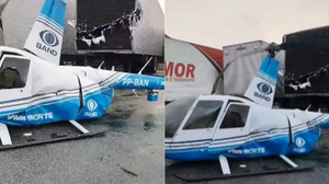 Piloto e cinegrafista estão em observação, informou a emissora - Foto: Reprodução