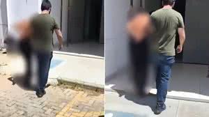 Homem de 37 anos foi preso por matar mulher a facadas nas proximidades da Praça Lions, no bairro da Ponta Verde, em Maceió - Reprodução / PC-AL