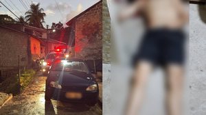 Diogo Felix Almeida, de 25 anos, foi assassinado por homens encapuzados dentro de casa, na frente dos pais, na Serraria - Montagem TNH1