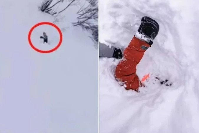 O sinal que salvou a vida de um homem soterrado em avalanche