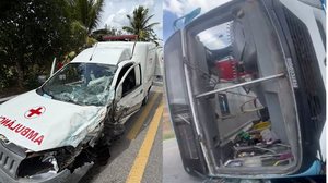 Imagem Criança vítima de acidente entre ônibus e ambulância tem parte do braço amputado