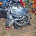 Acidente deixa mulher presa às ferragens e carro destruído na AL-101 Sul - CBMAL | DEA