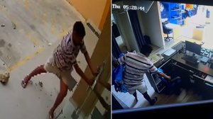 Arrombamento: lojas oficiais de CSA e CRB são alvos de criminoso - Reprodução